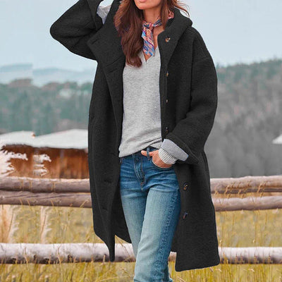 Aria™ - Sophisticated Warm Woolen Long Jacket