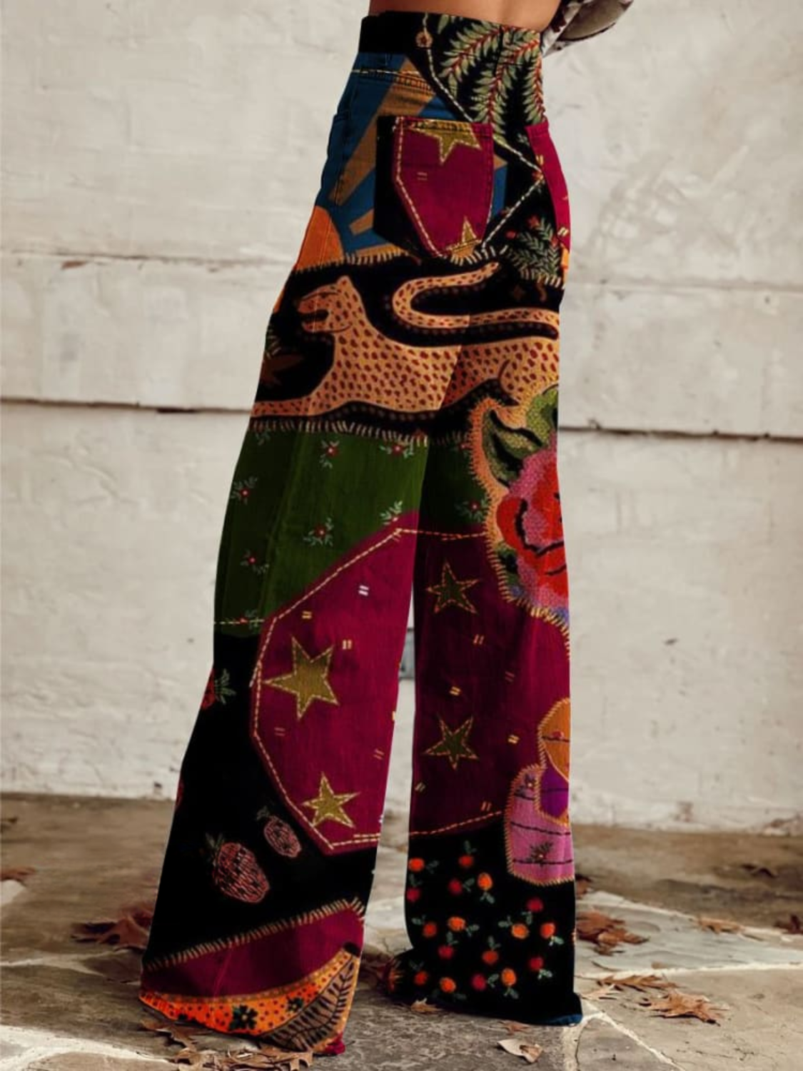 Olivia™ - Vintage Colourful Printed Wide Leg Pants