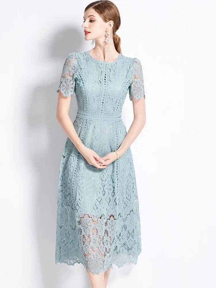 Charlotte™ - Vintage Lace Hollow Out Dress