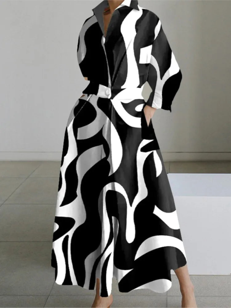 Luna™ - Elegant Printed Maxi Dress