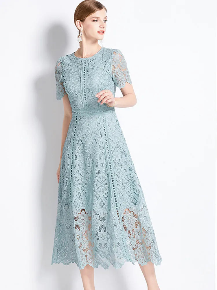 Charlotte™ - Vintage Lace Hollow Out Dress