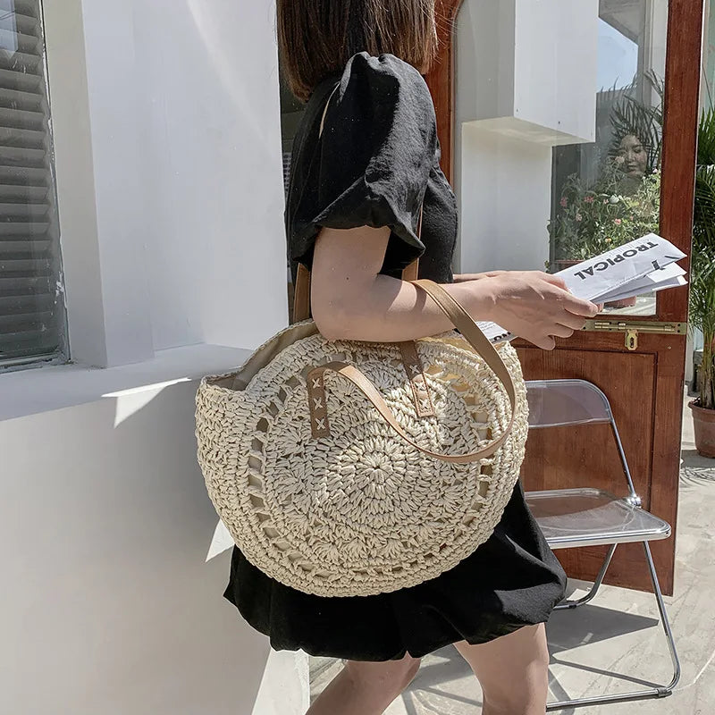 Hannah™ - Multifunctional Straw Handbag